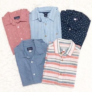Short Sleeve Button Down Bundle Boys Sz L